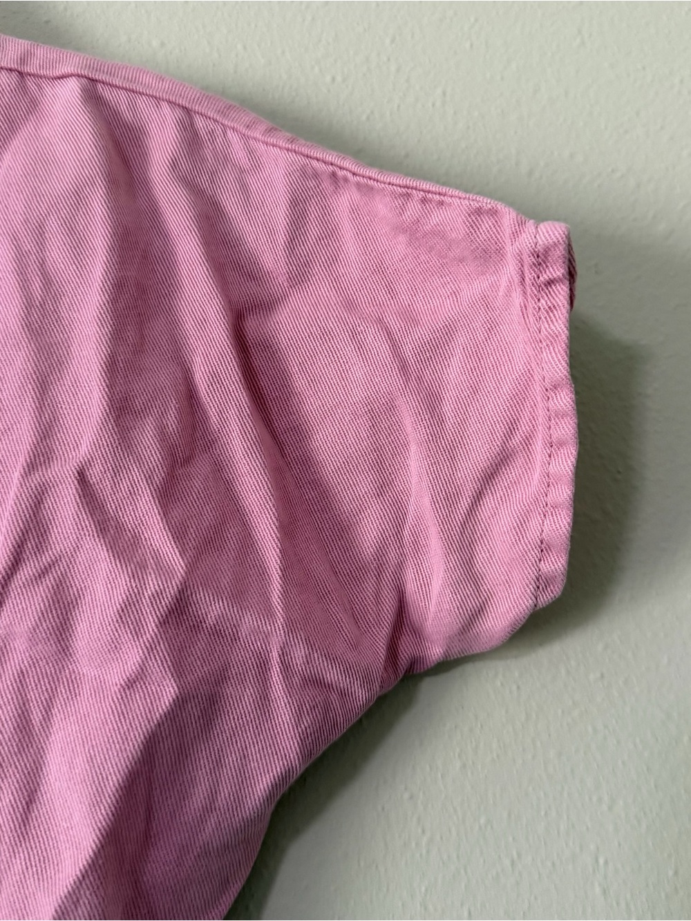 Zara Pink Tie Front Short Sleeve Button-Up Top Size 12-18 Months - Picture 3 of 5
